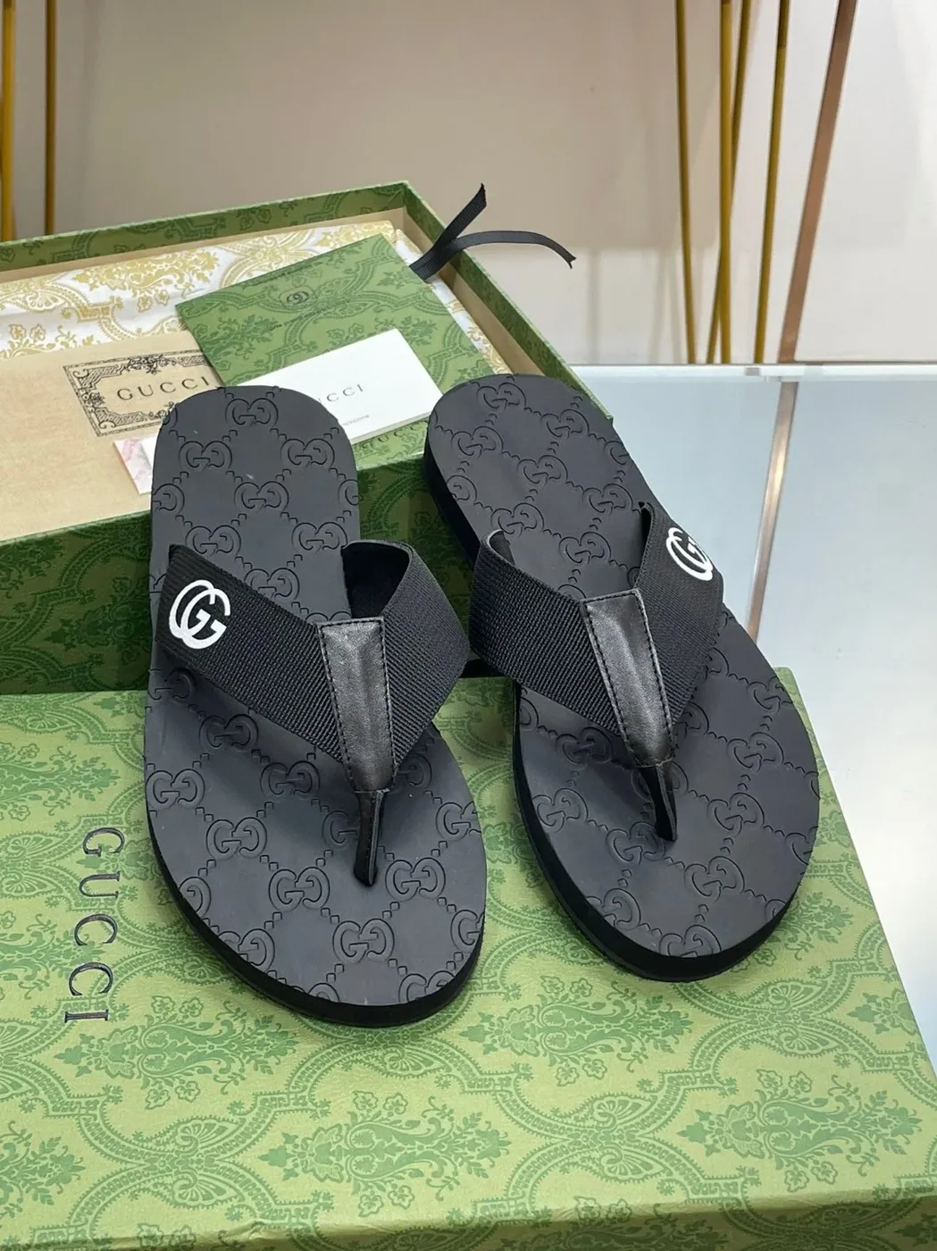 Gucci Thong Sandal Black Gucci Thong Sandal Black