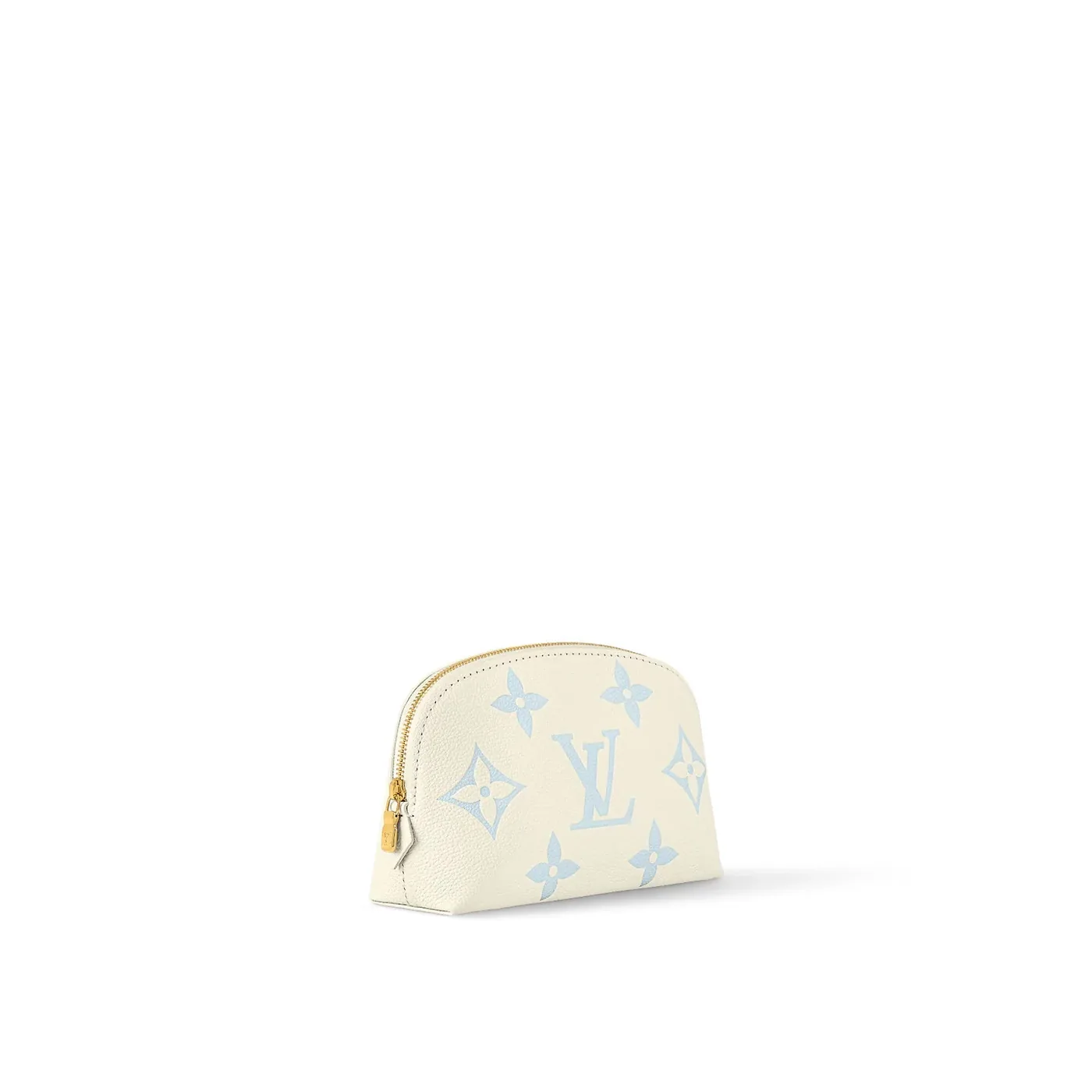 Louis Vuitton Pochette Cosmetique PM Clutch & Pouch in Beige Gold Hardware Louis Vuitton Pochette Cosmetique PM Clutch & Pouch in Beige Gold Hardware