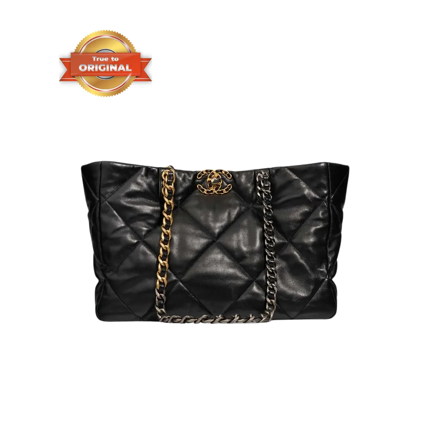 Chanel Shopping Tote Bag in Dark Red Gold Hardware