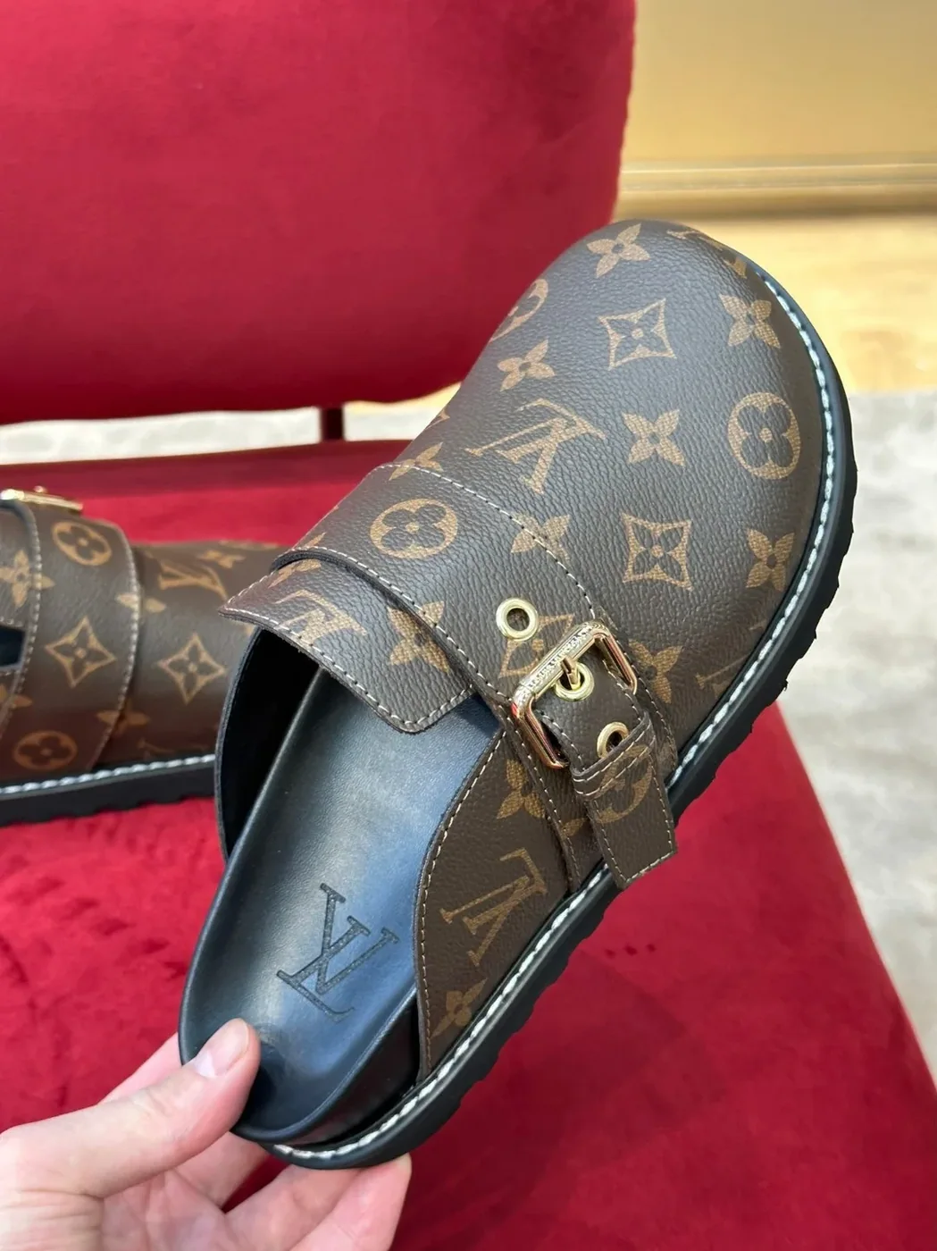 Louis Vuitton LV Easy Mule Monogram Canvas Brown Louis Vuitton LV Easy Mule Monogram Canvas Brown
