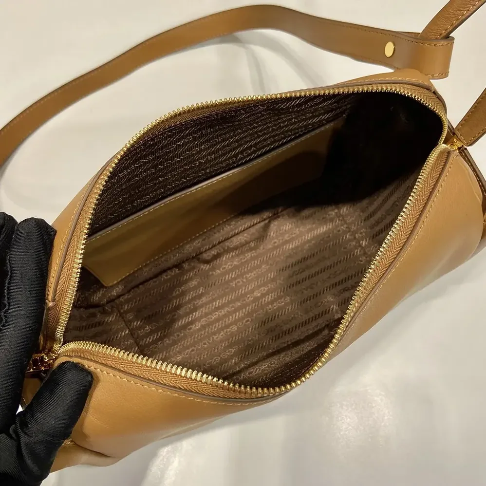 Prada Leather Handbag for Women in Brown
