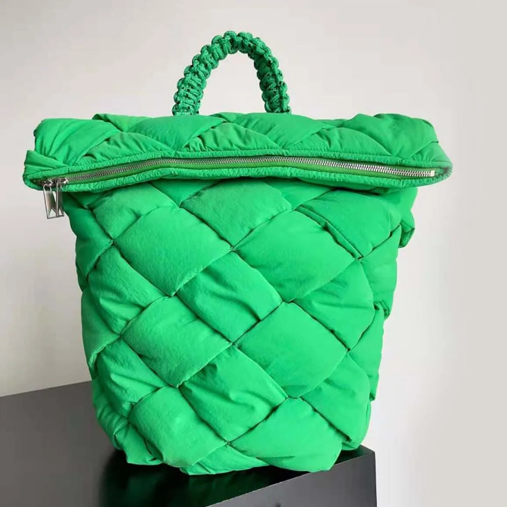 Bottega Veneta Padded Tech Cassette Backpack for Men in Green
