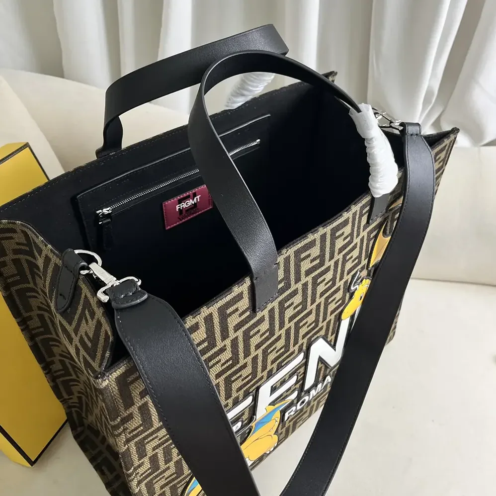 Fendi Shopper FENDI x FRGMT x POKÉMON Brown FF Fabric Bag for Unisex Fendi Shopper FENDI x FRGMT x POKÉMON Brown FF Fabric Bag for Unisex
