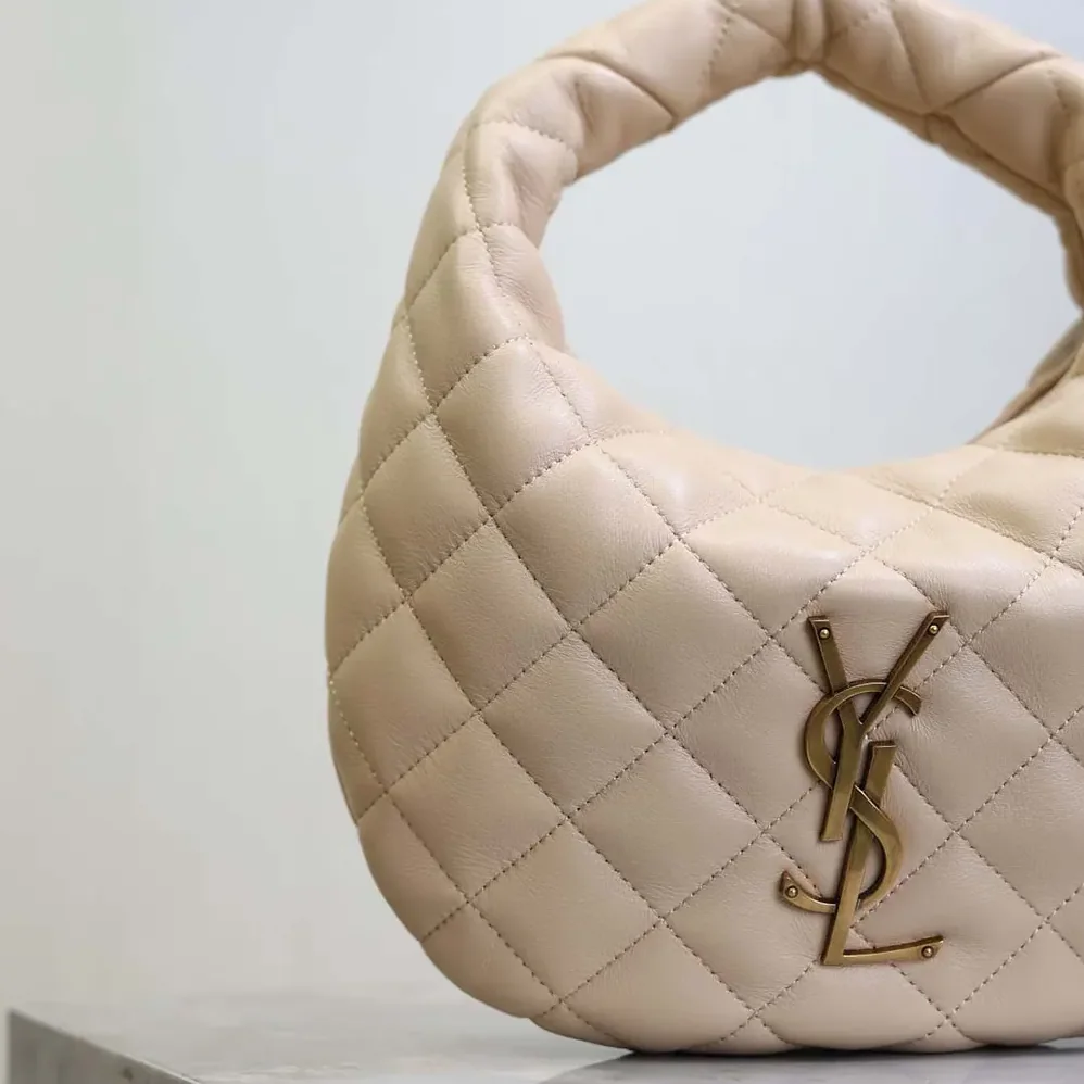 Saint Laurent YSL Icarino In Quilted Nappa for Women in Beige Saint Laurent YSL Icarino In Quilted Nappa for Women in Beige