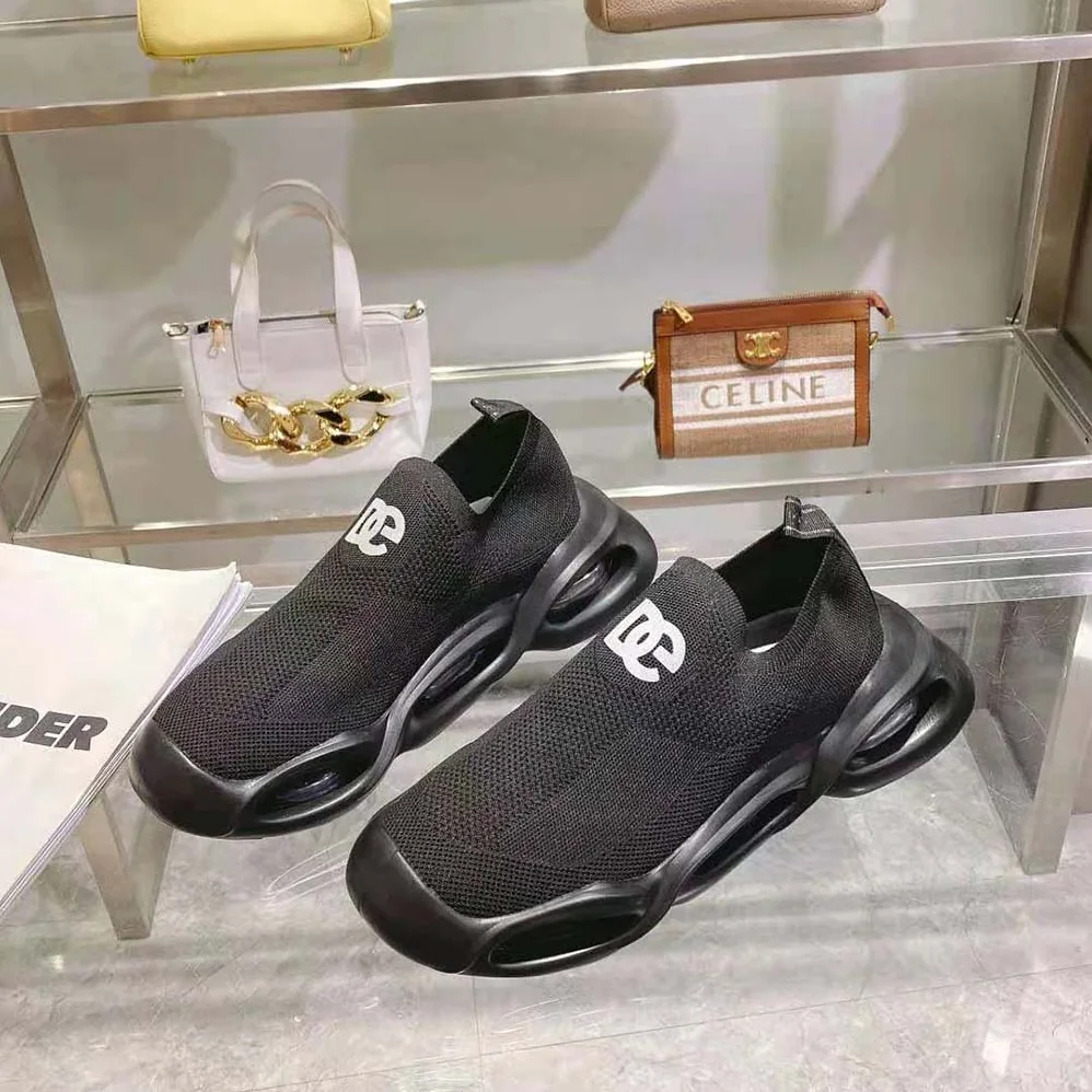 Dolce Gabbana D&G Stretch Mesh Wave Sneakers for Unisex in Black Dolce Gabbana D&G Stretch Mesh Wave Sneakers for Unisex in Black