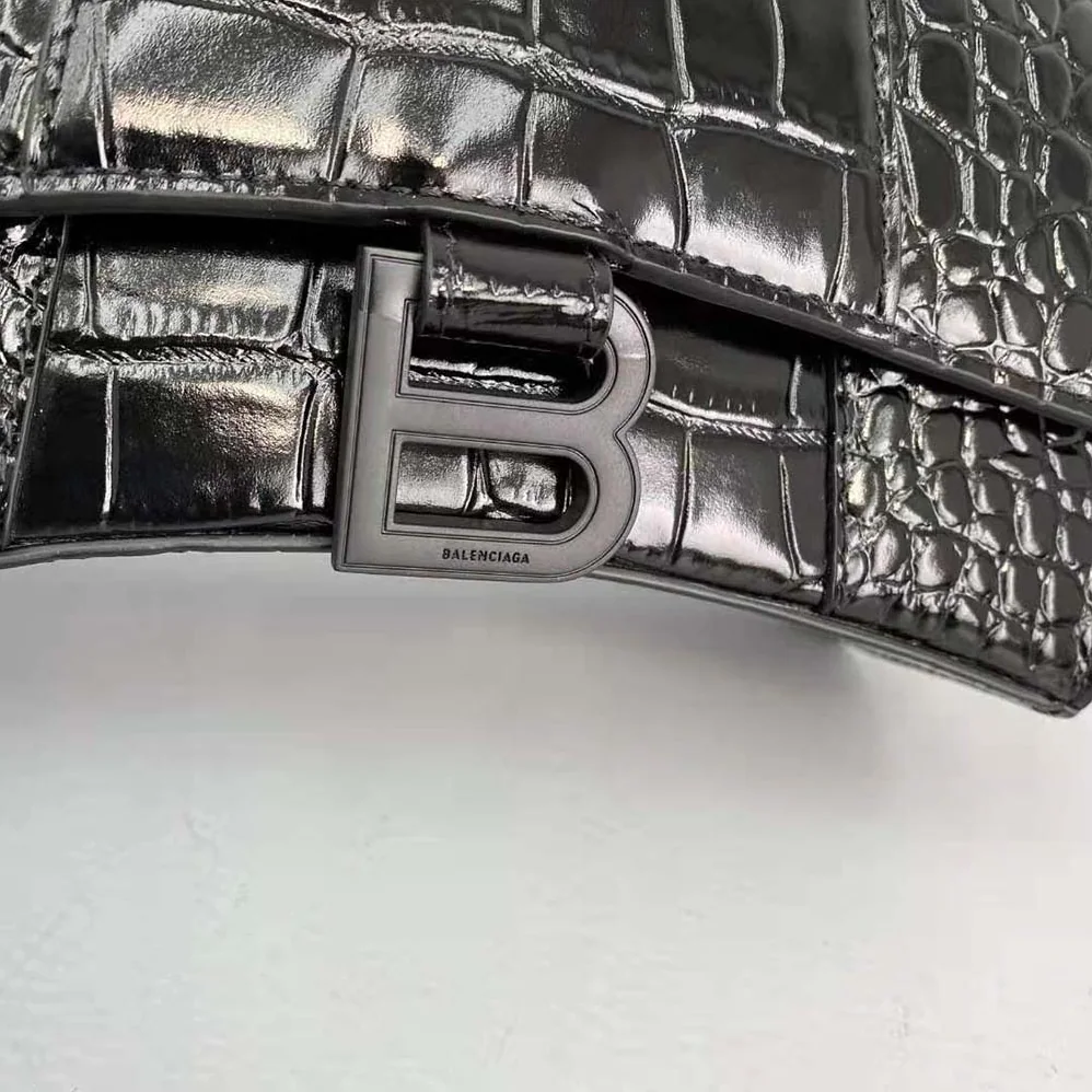 Balenciaga Hourglass XS Top Handle Bag for Women in Black Balenciaga Hourglass XS Top Handle Bag for Women in Black