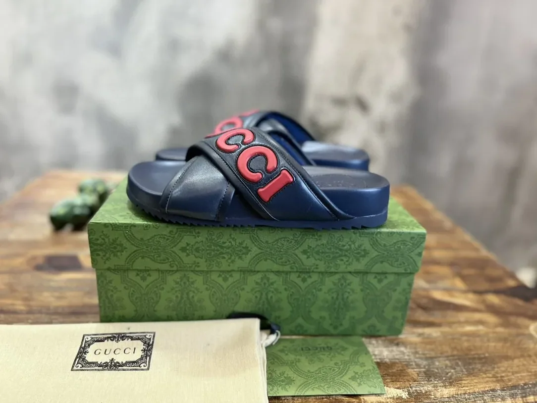 Gucci Sandal Navy Blue for Men