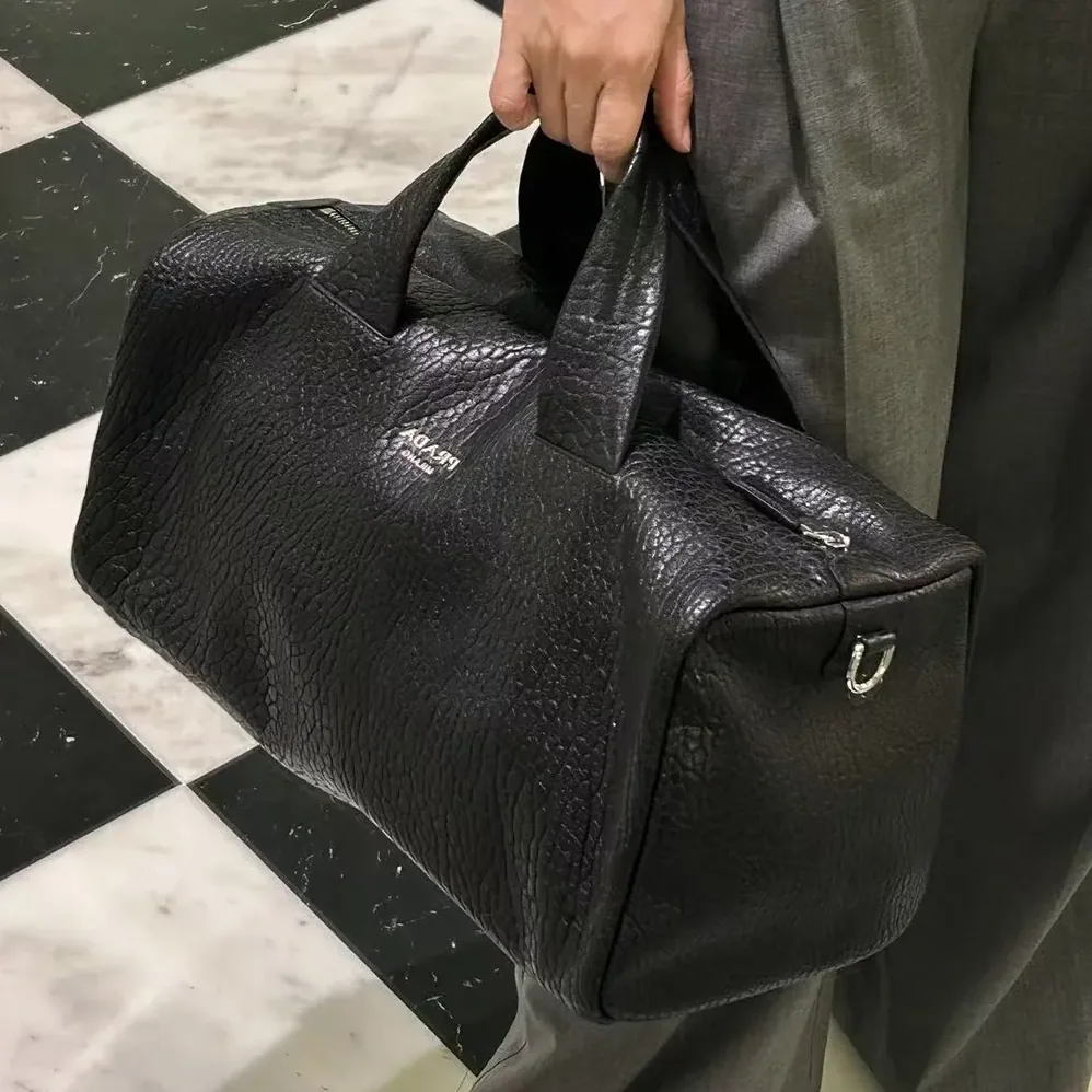 Prada Nappa Leather Duffle Bag for Unisex in Black