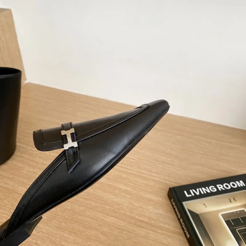 Hermes Groupie Mules Black