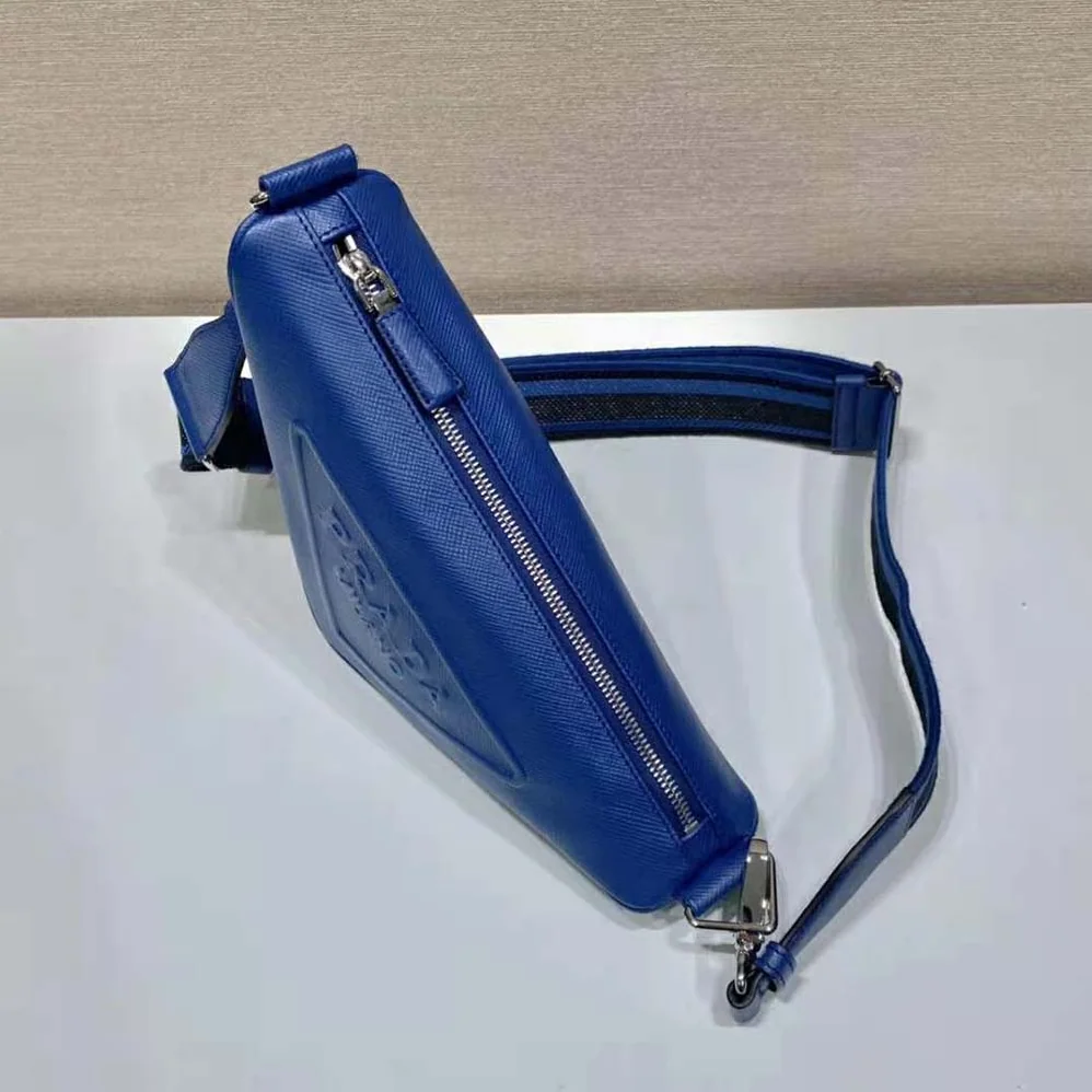 Prada Saffiano Prada Triangle Bag for Women in Navy Prada Saffiano Prada Triangle Bag for Women in Navy