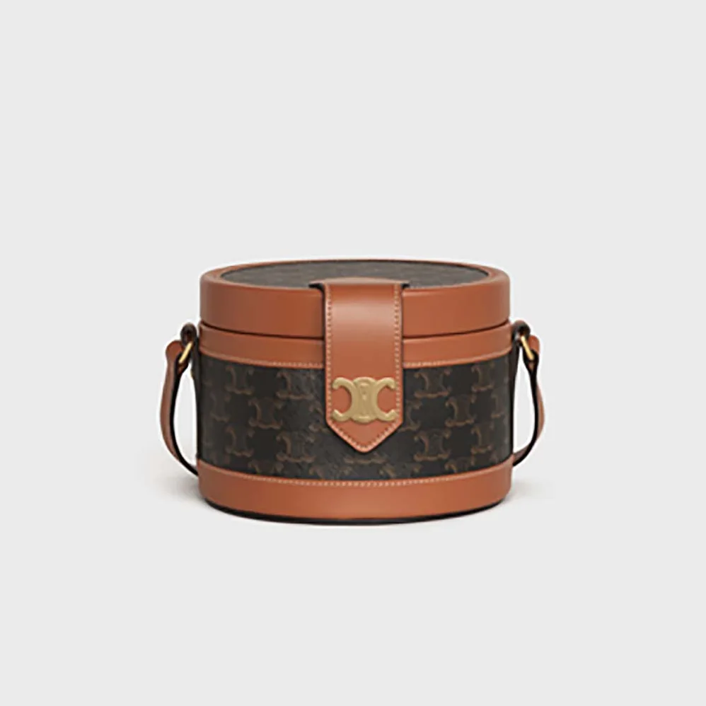 Celine Medium Tambour Bag in Triomphe Canvas for Women