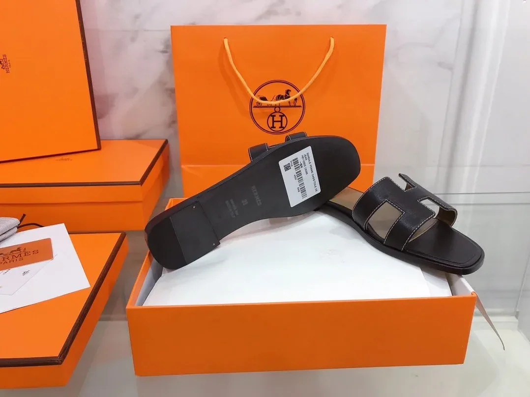 Hermes Eze 30 Sandal Black , Shoes for Women's