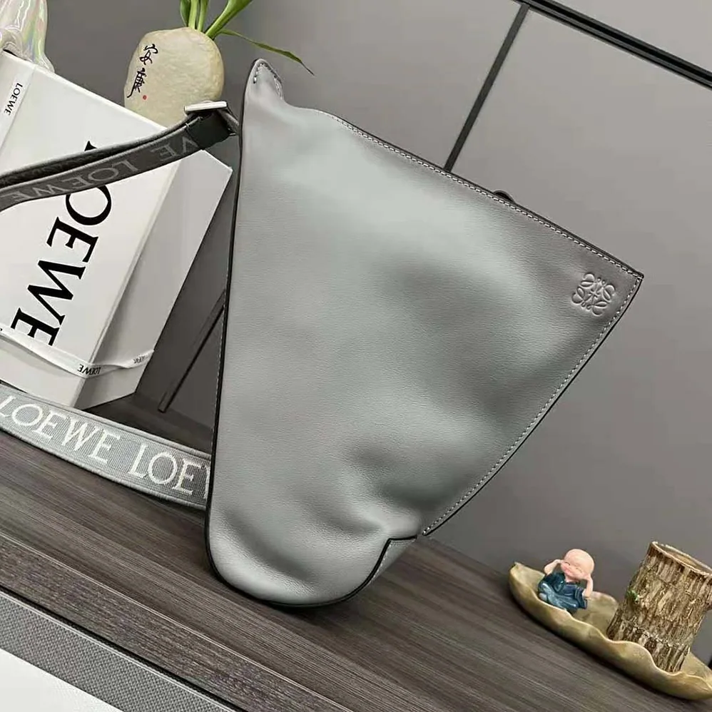 Loewe Anton Sling in Supple Smooth Calf and Jacquard for Men in Grey