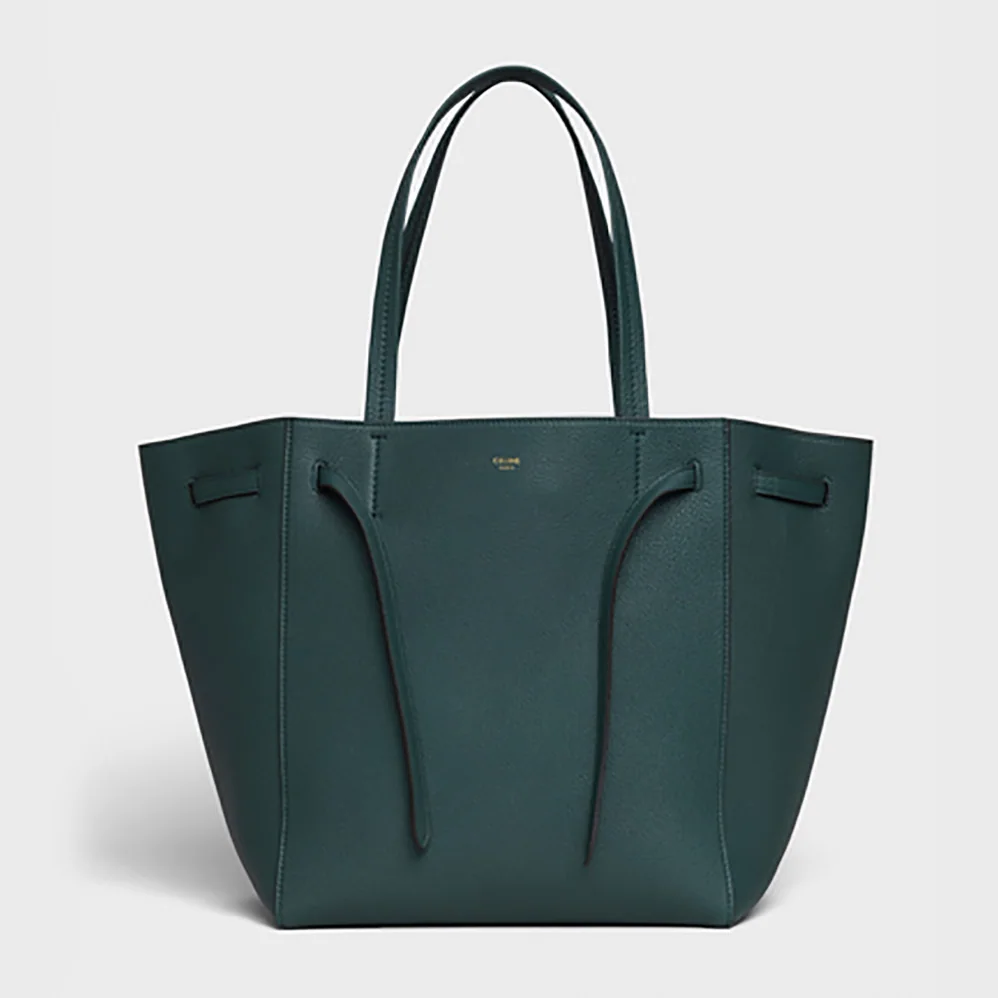 Celine Small Cabas Phantom in Soft Grained Calfskin for Women in Green