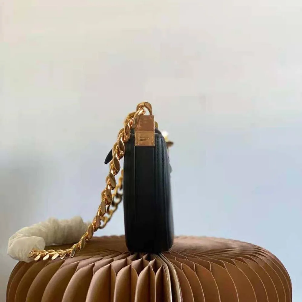 Burberry Mini Leather Zip Olympia Bag for Women in Black Burberry Mini Leather Zip Olympia Bag for Women in Black
