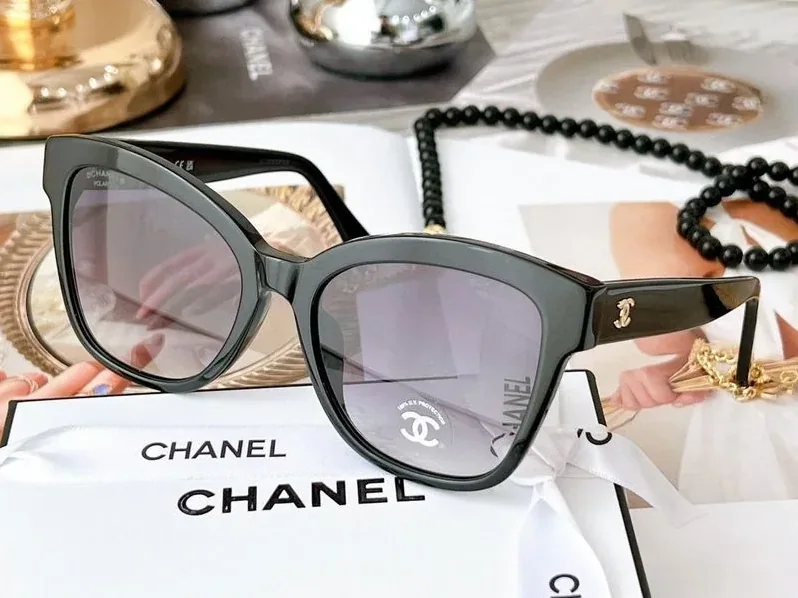 Chanel Sunglasses Squares Black Chanel Sunglasses Squares Black