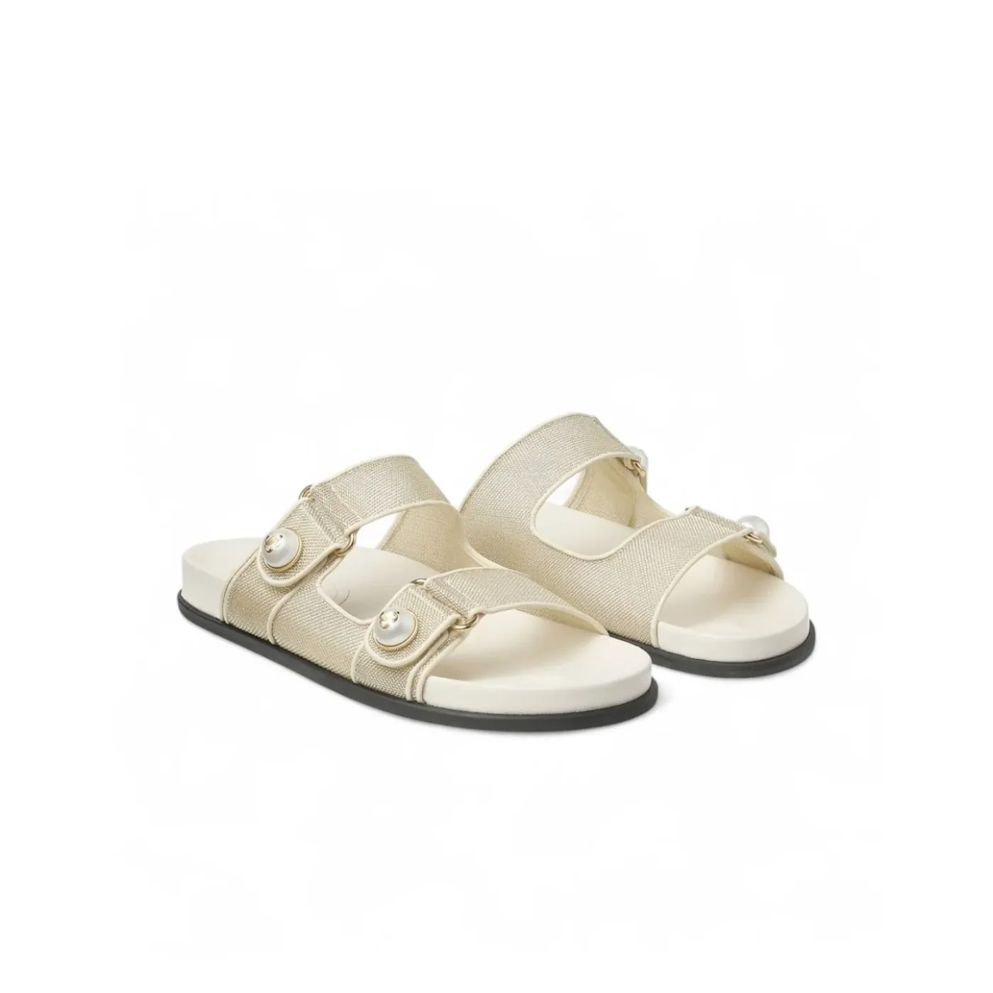 Jimmy Choo Fayence Sandal Champagne in Latte FAYENCESANDALCJM Jimmy Choo Fayence Sandal Champagne in Latte FAYENCESANDALCJM