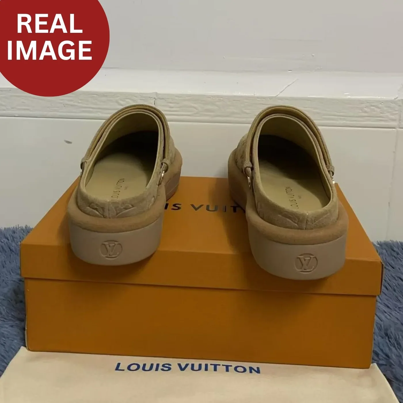 Louis Vuitton Aspen Platform Clog Beige