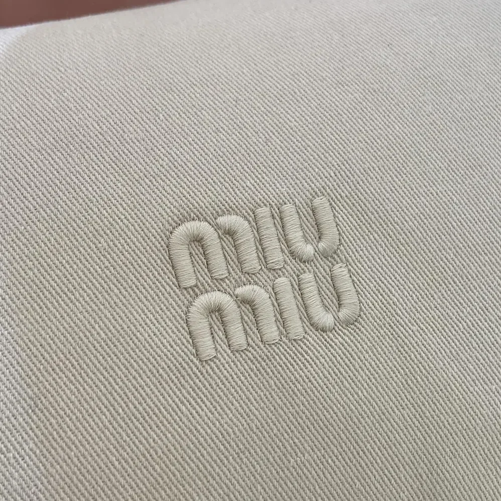 Miu Miu Gabardine Pouch for Women in White
