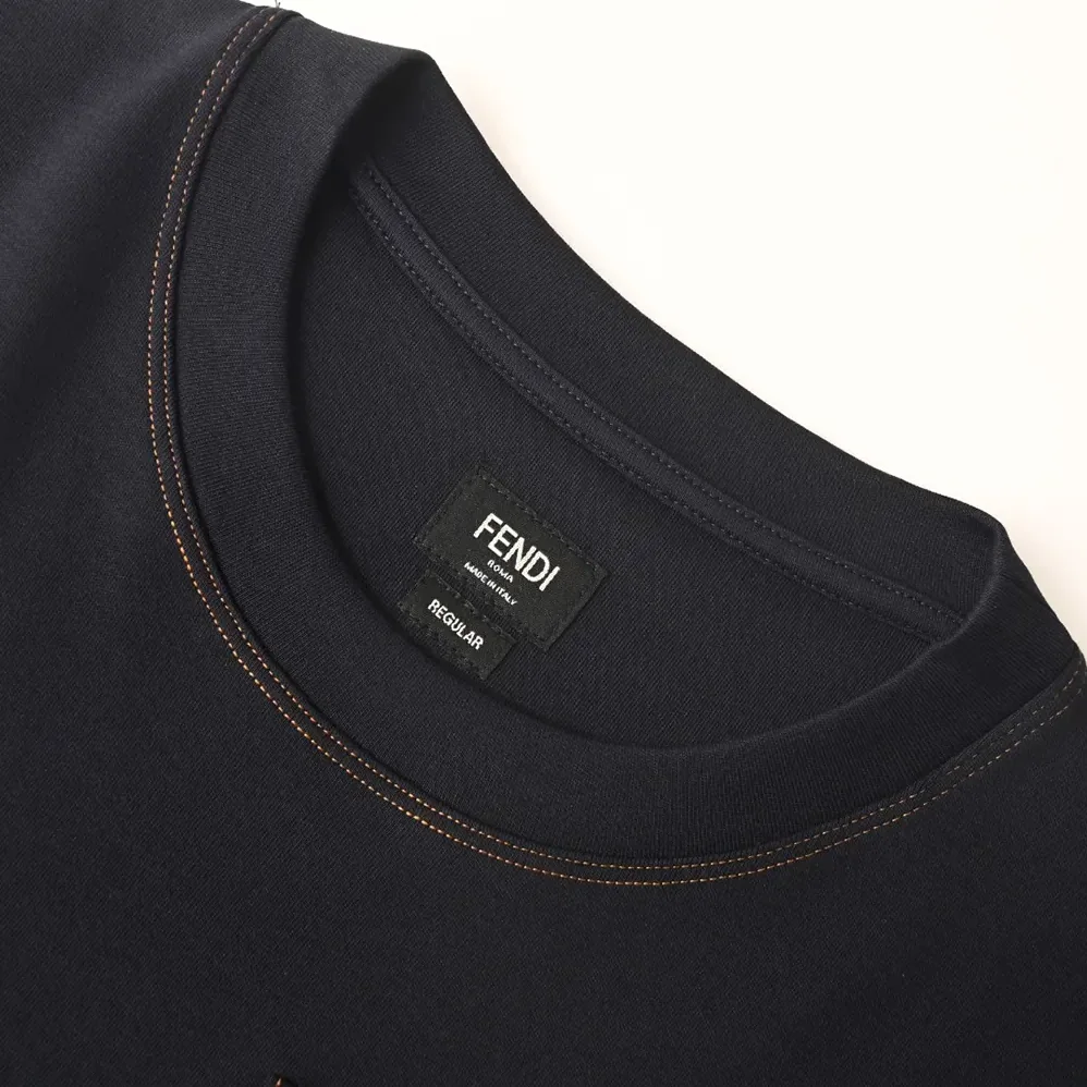 Fendi Dark Blue Cotton T for Men in shirt Fendi Dark Blue Cotton T for Men in shirt