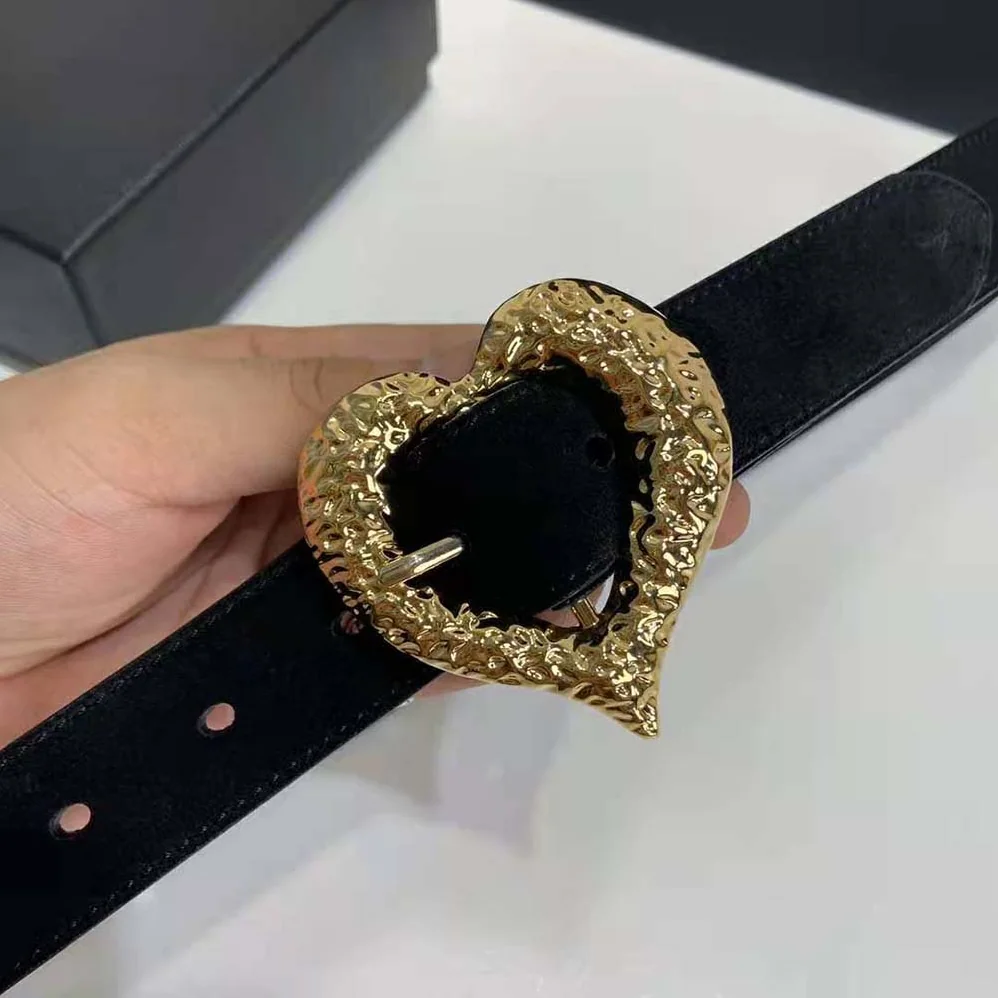 Saint Laurent YSL Heart Belt in Lambskin for Women Saint Laurent YSL Heart Belt in Lambskin for Women