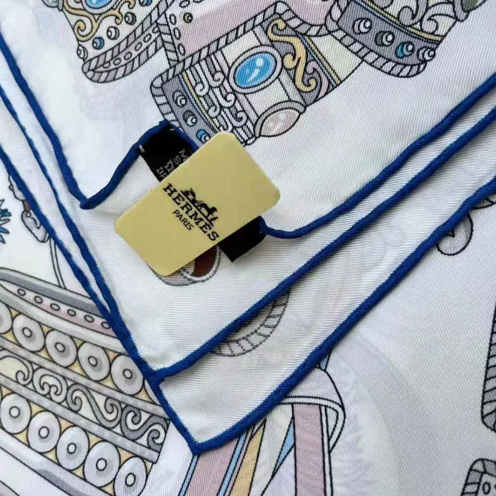 Dior Le Jugement Square Scarf Blue Silk Twill for Women
