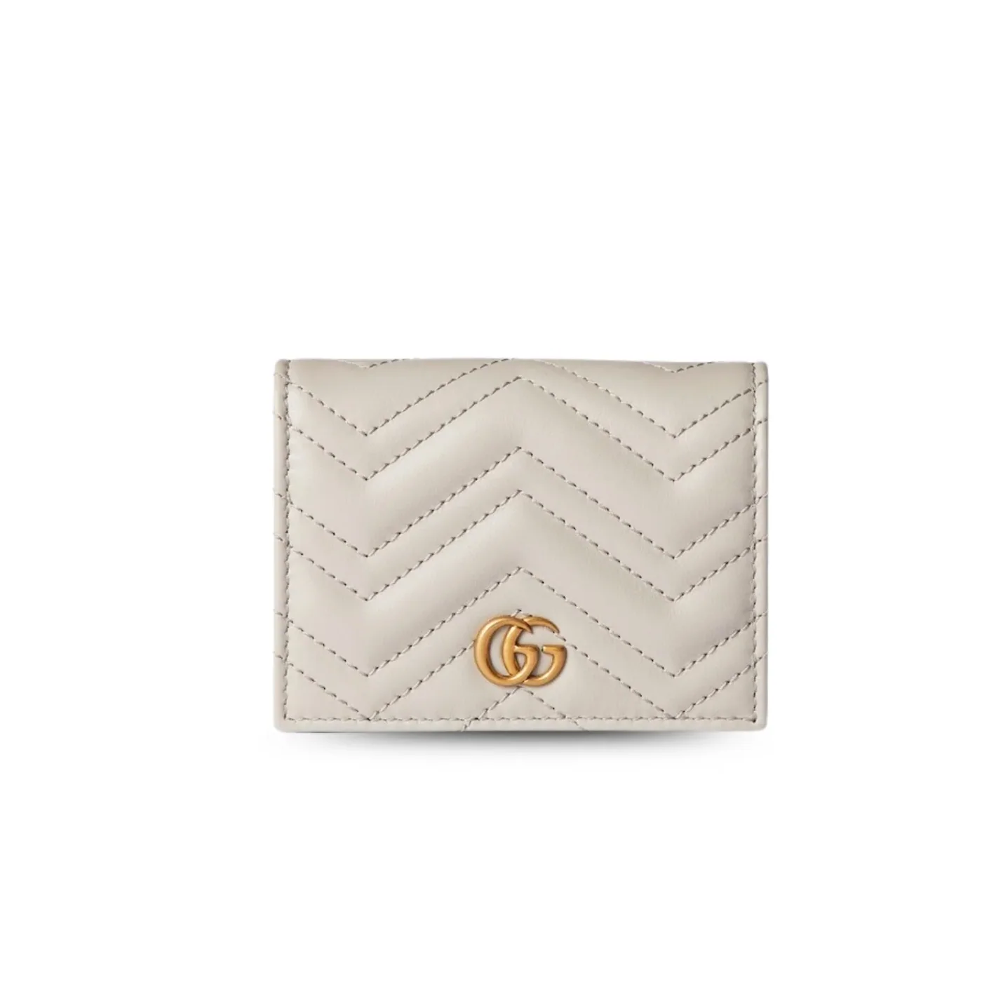 Gucci GG Marmont Card Case Wallet Light Grey For in Women