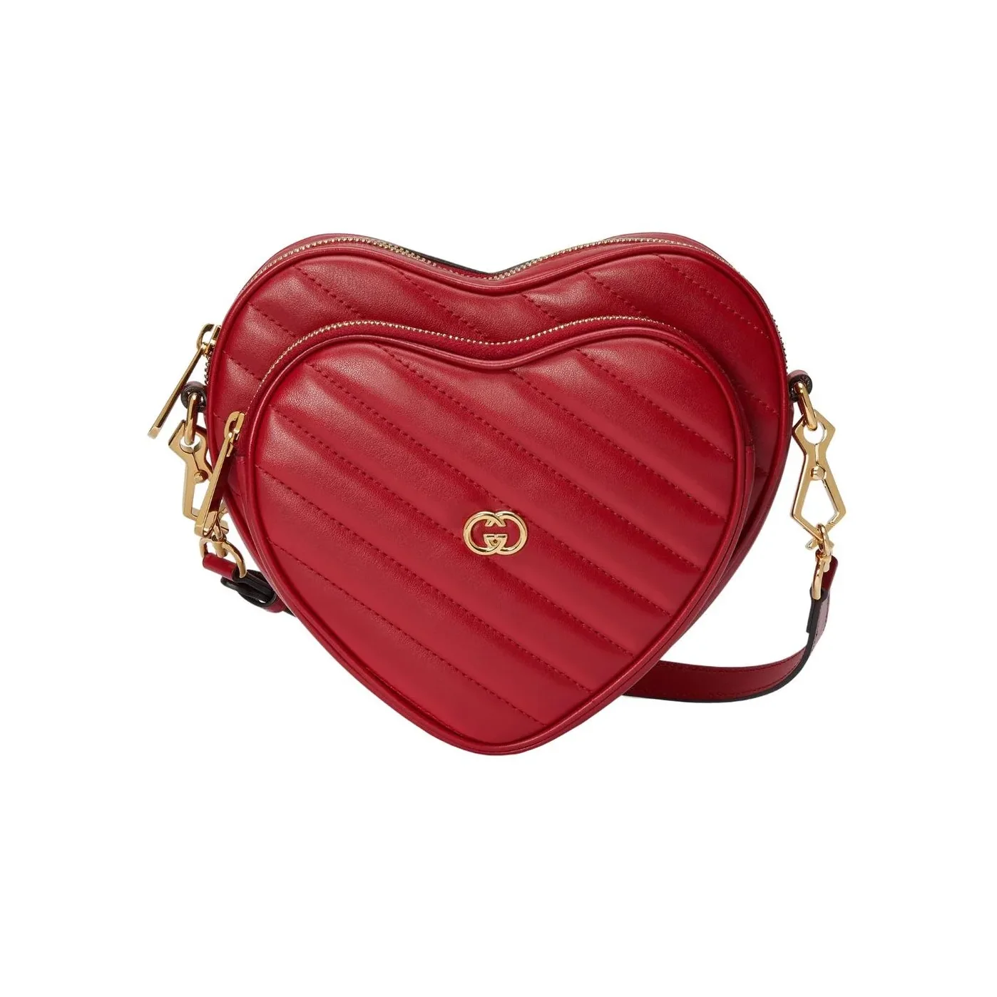 Gucci Interlockings G Mini Heart Shoulder Bag AACCL 6433- 7.9 Inches/ Gucci Interlockings G Mini Heart Shoulder Bag AACCL 6433- 7.9 Inches/