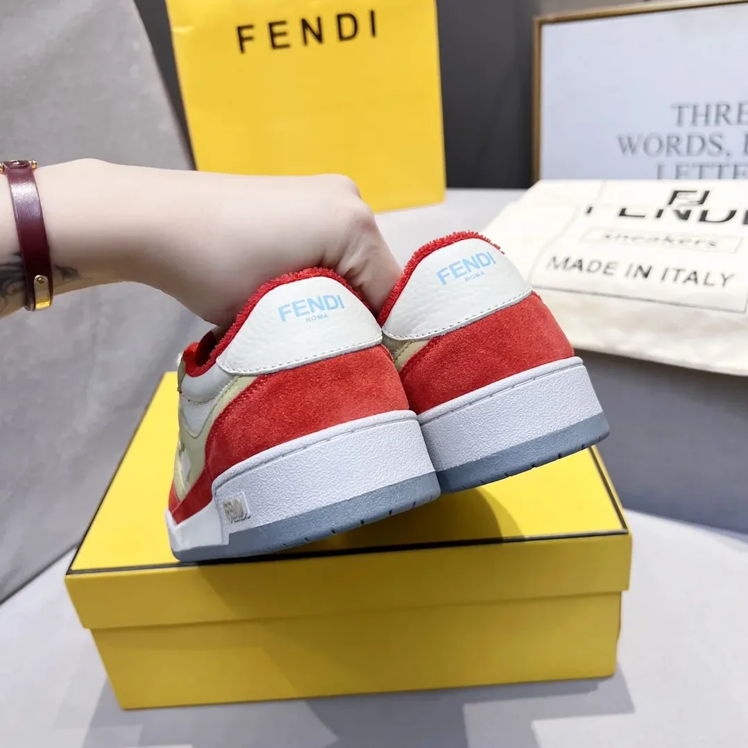 Fendi FD Match Low Tops Sneakers Red 7E1493AI1NF1H1D Fendi FD Match Low Tops Sneakers Red 7E1493AI1NF1H1D