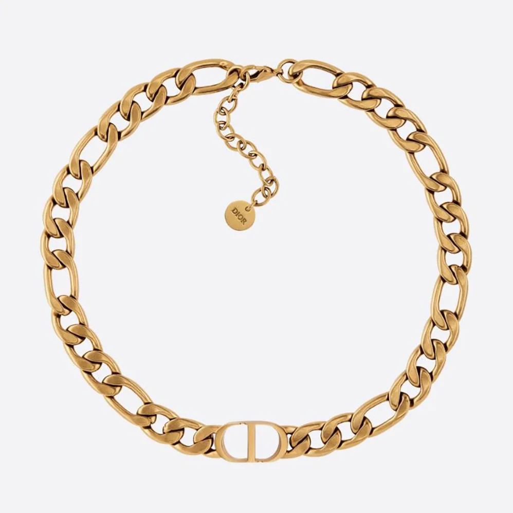 Dior 30 Montaigne Choker Antique Gold for Women in Finish Metal