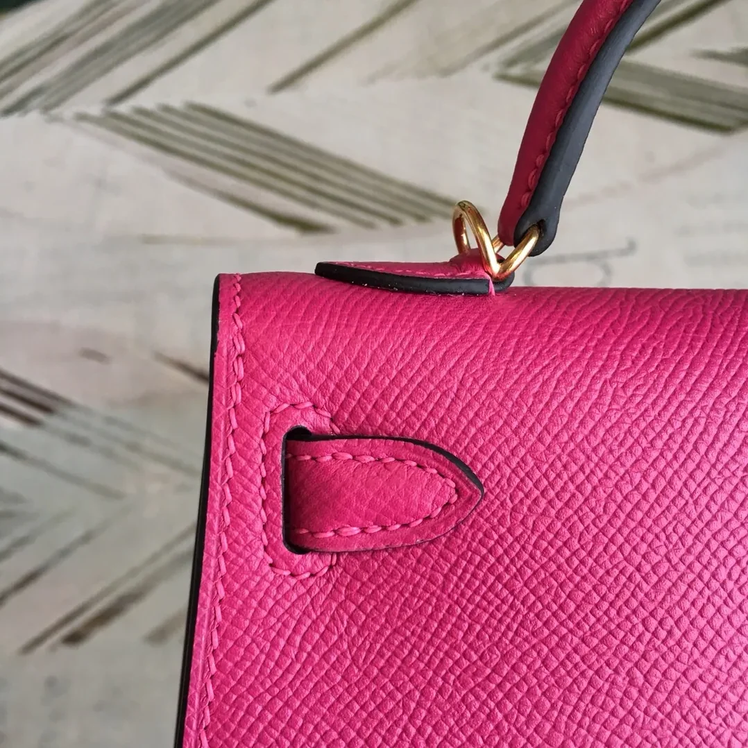 Hermes Mini Kelly Pink Gold Toned Hardware /