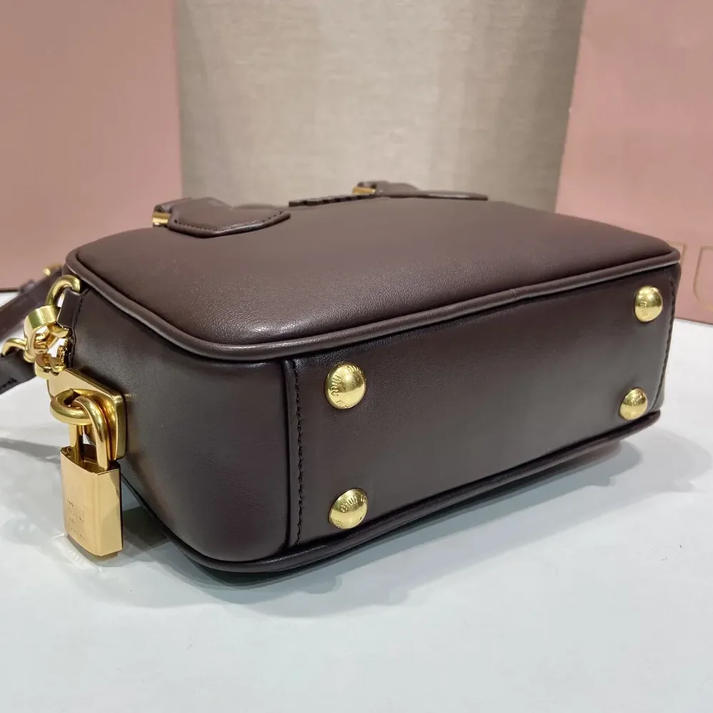 Miu Miu Arcadie Leather Bag for Women in Bordeaux