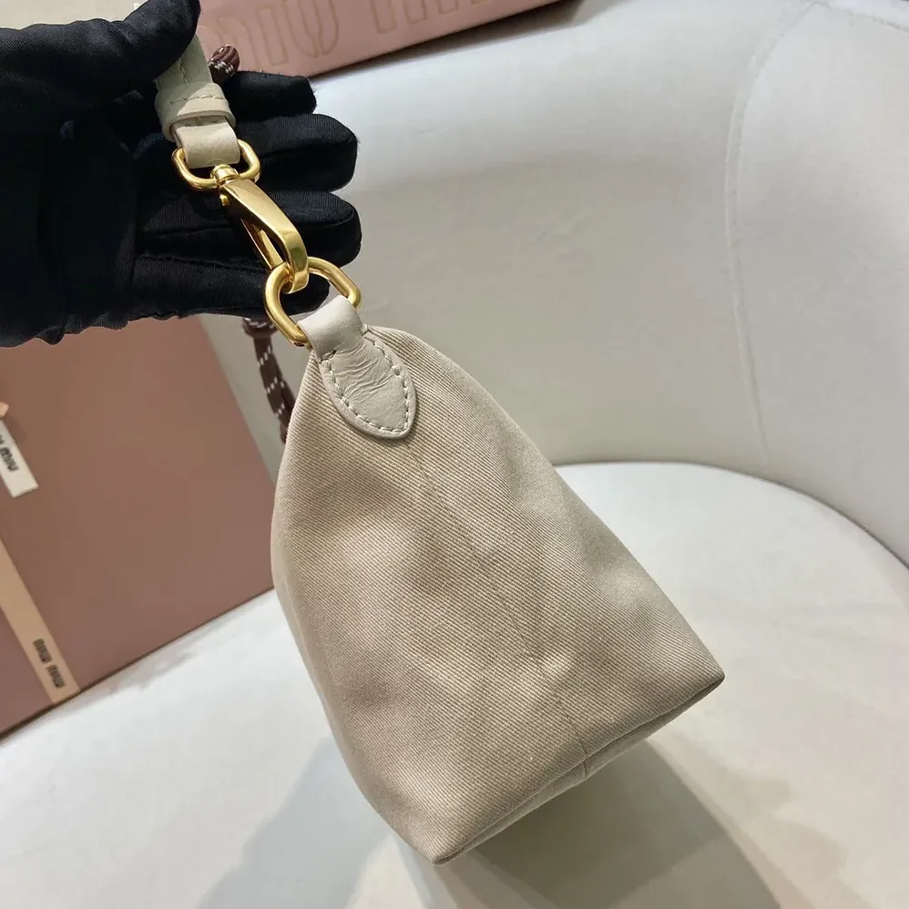 Miu Miu Gabardine Pouch for Women in White