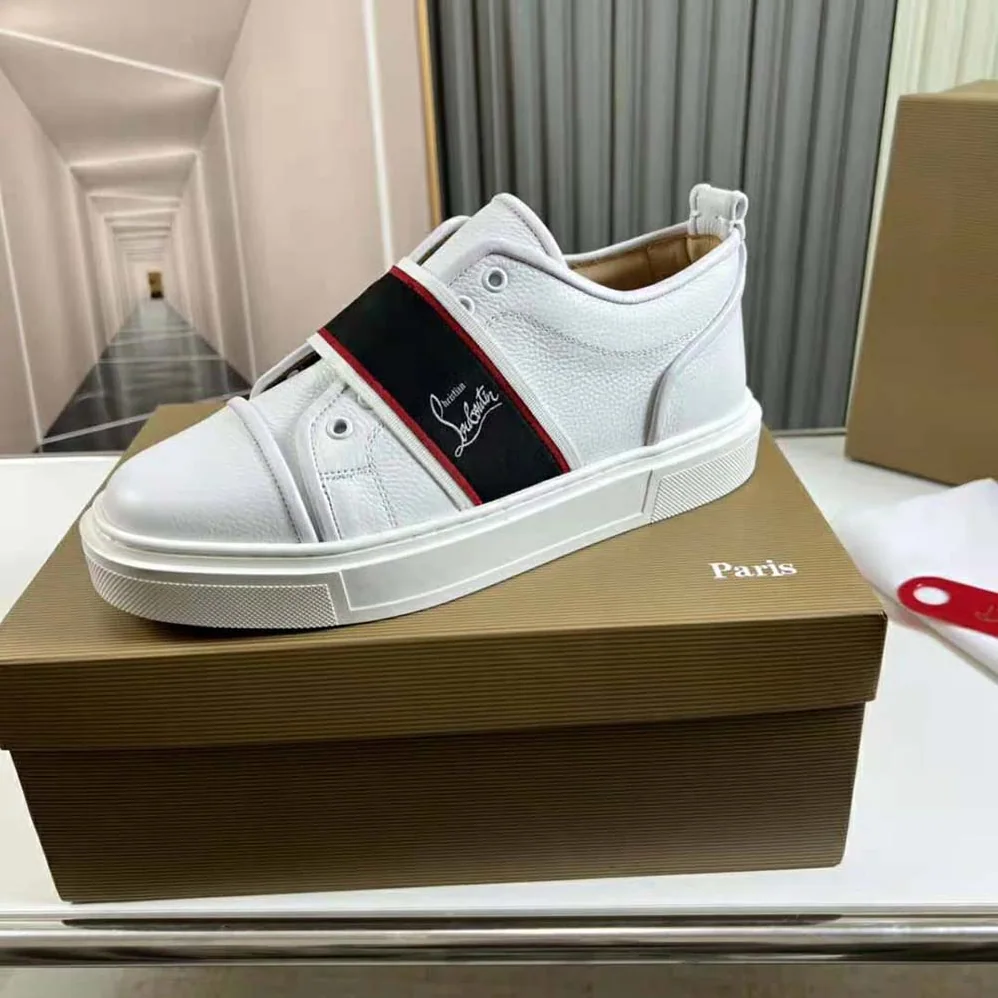 Christian Louboutin Adolescenza Sneakers for Men in White Christian Louboutin Adolescenza Sneakers for Men in White