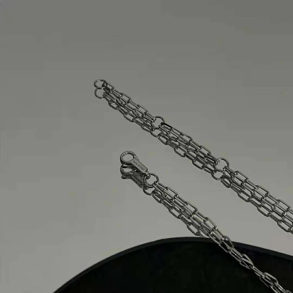 Celine Triomphe Folk Tie Long Necklace in Brass with Rhodium Finish for Women Celine Triomphe Folk Tie Long Necklace in Brass with Rhodium Finish for Women