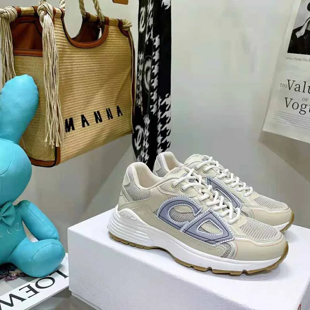 Dior B30 Sneaker Cream Mesh and Technical Fabric for Men Dior B30 Sneaker Cream Mesh and Technical Fabric for Men