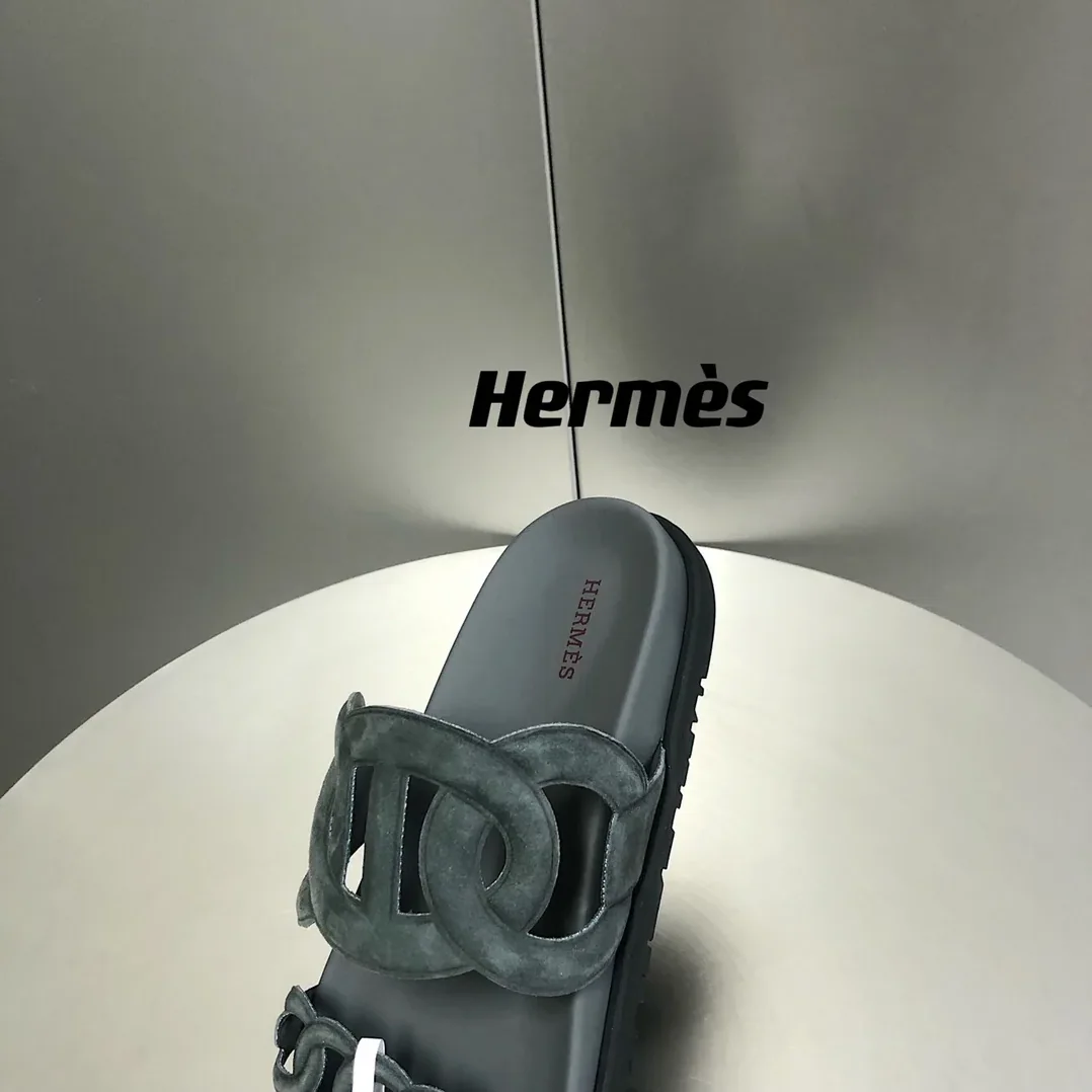 Hermes Extra Sandal Dark Grey Hermes Extra Sandal Dark Grey