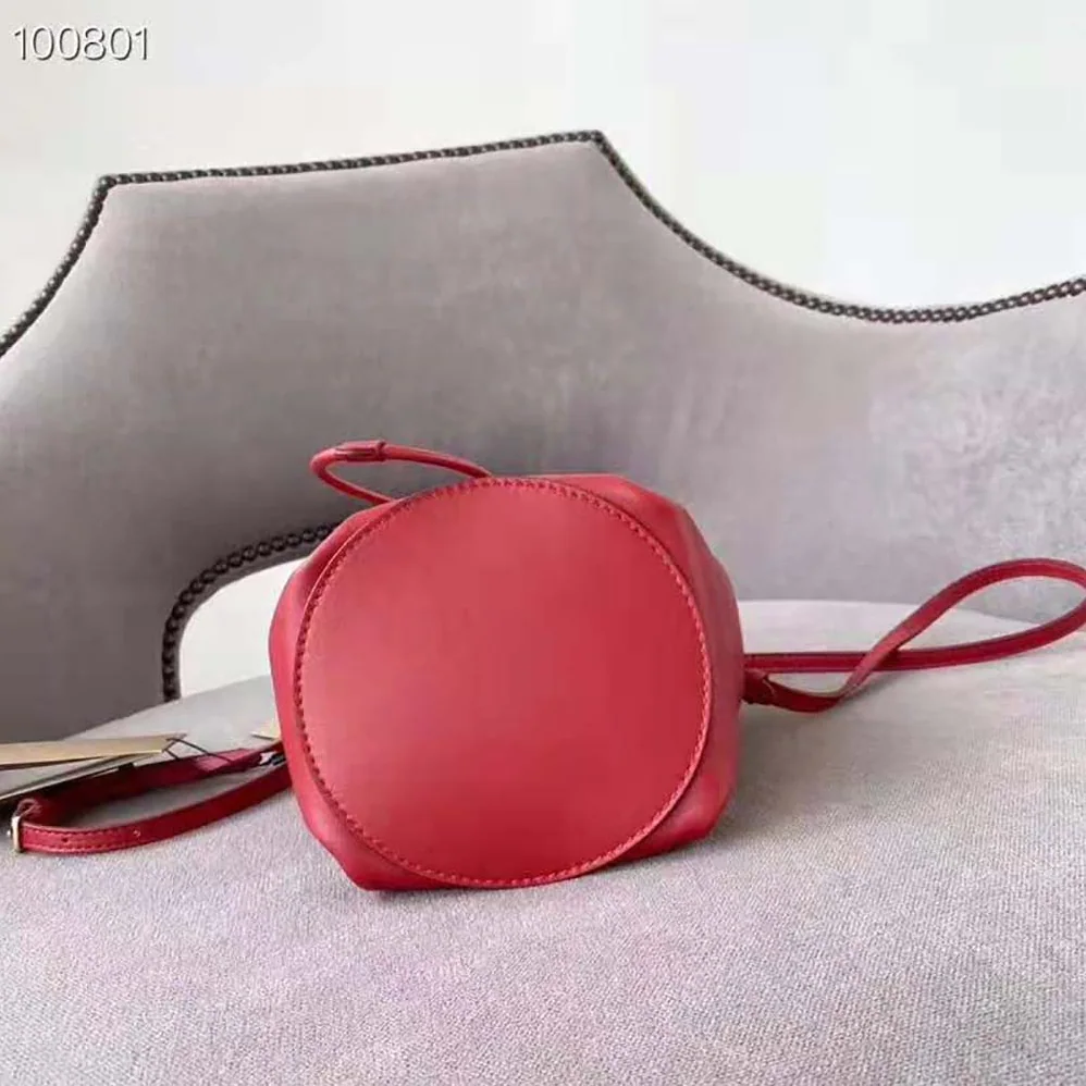 Burberry Monogram Motif Leather Bucket Bag for Women in Red