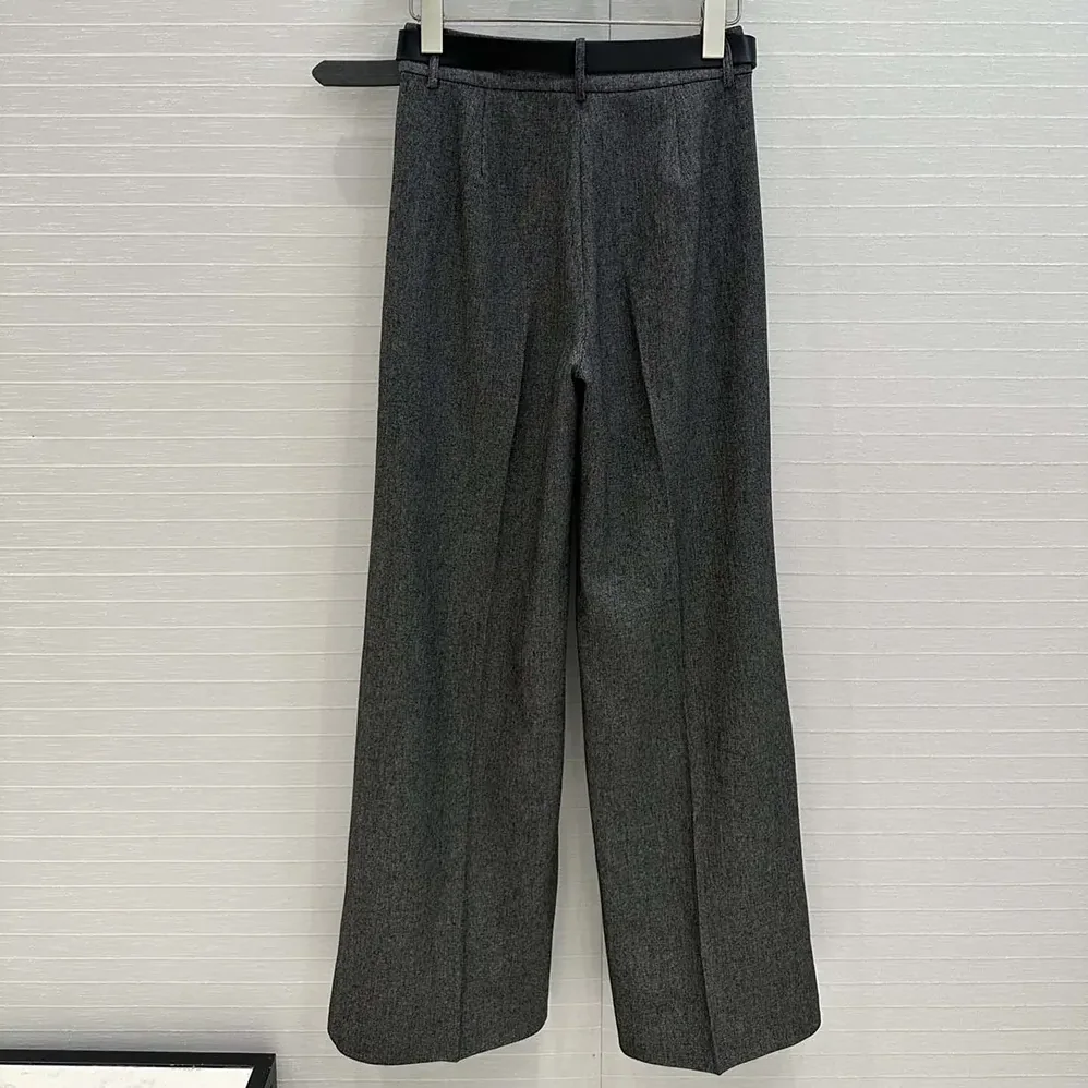 Dior Wide-Leg Pants Gray End-on for Women in End Virgin Wool