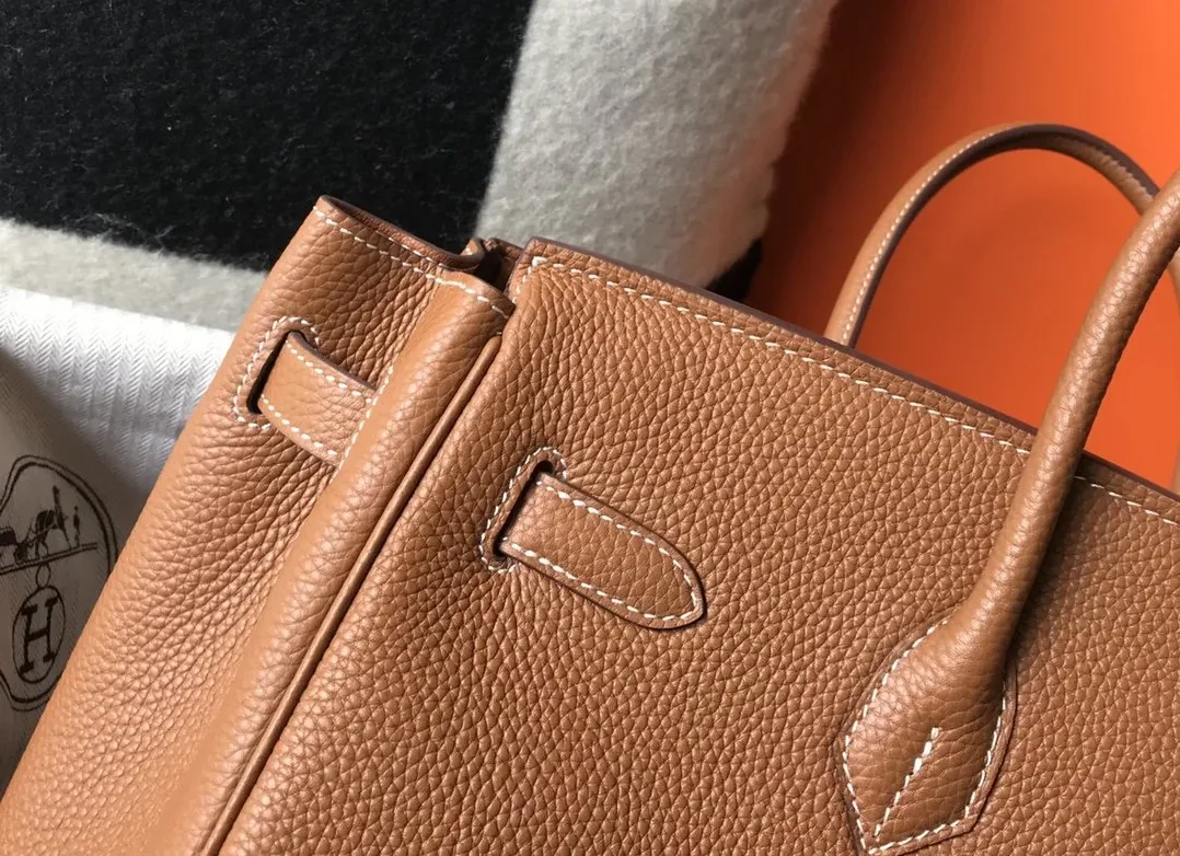 Hermes Birkin Top Handle Bag / Brown Togo Gold Hardware Bag