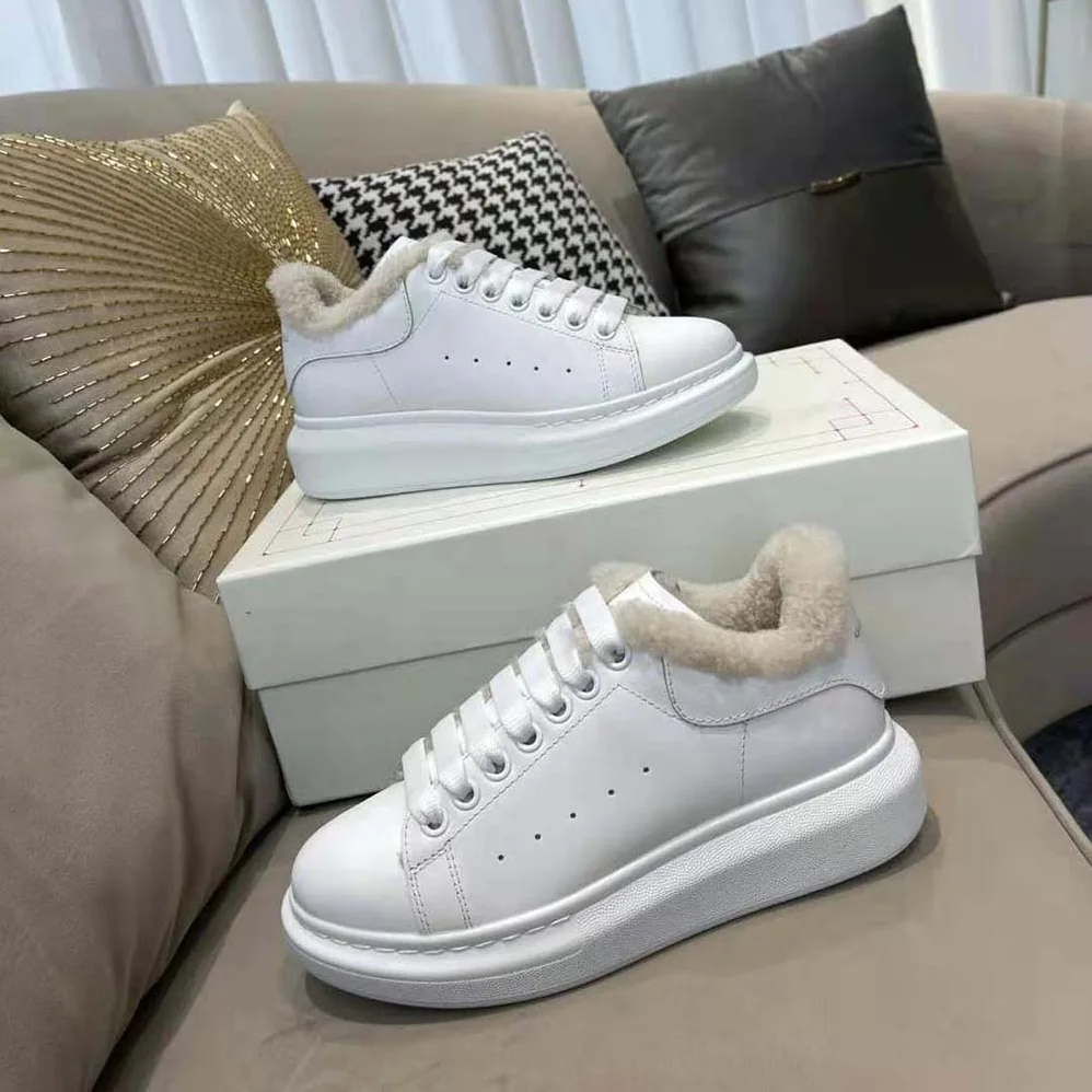 Alexander Mcqueen Oversized Sneaker White Smooth Calf Leather for Women Alexander Mcqueen Oversized Sneaker White Smooth Calf Leather for Women