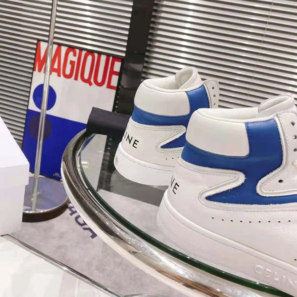 Celine Z Trainer CT-01 High Top Sneaker in Calfskin for Women in White Celine Z Trainer CT-01 High Top Sneaker in Calfskin for Women in White