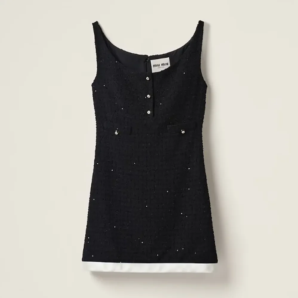 Miu Miu Sequined Bouclé Mini-dress MF5216_135O_F0002_S_OOO for Women Miu Miu Sequined Bouclé Mini-dress MF5216_135O_F0002_S_OOO for Women
