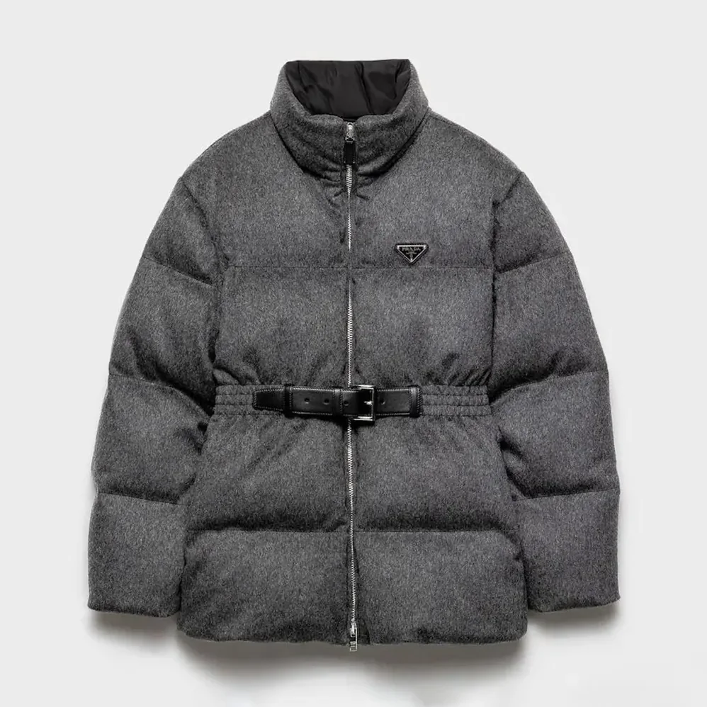 Prada Loden Down Jacket for Women in Grey Prada Loden Down Jacket for Women in Grey