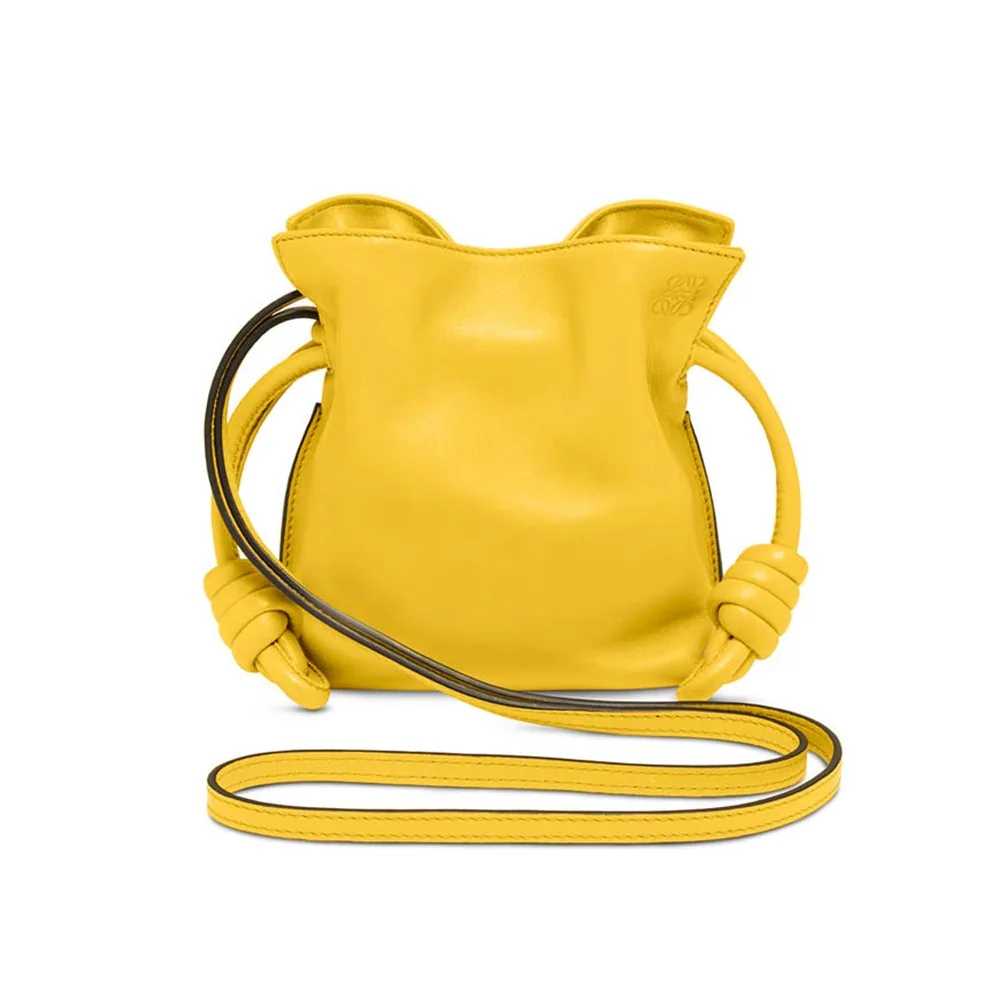 Loewe Flamenco Knot Mini Bag in Nappa Leather for Women in Yellow