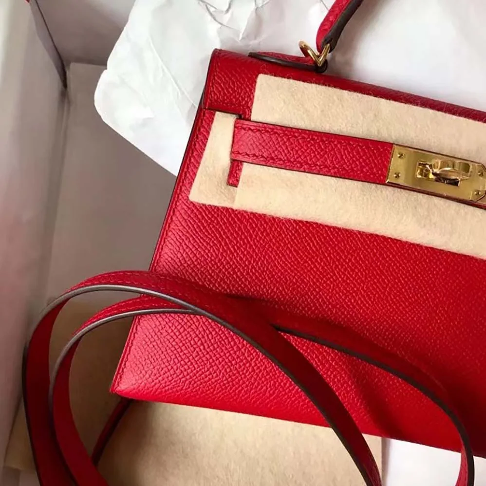 Hermes Kelly Bag 20 in Epsom Leather for Women in Red