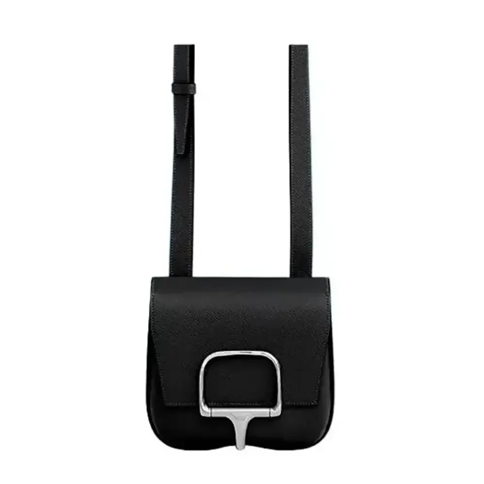 Hermes Della Cavalleria Mini Bag Epsom Leather for Women in Black/Silver