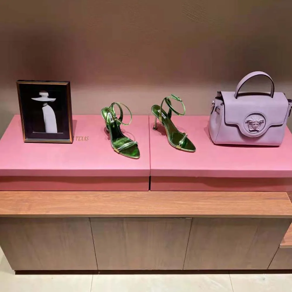 Miu Miu Metallic Leather Sandals for Women in Green Miu Miu Metallic Leather Sandals for Women in Green
