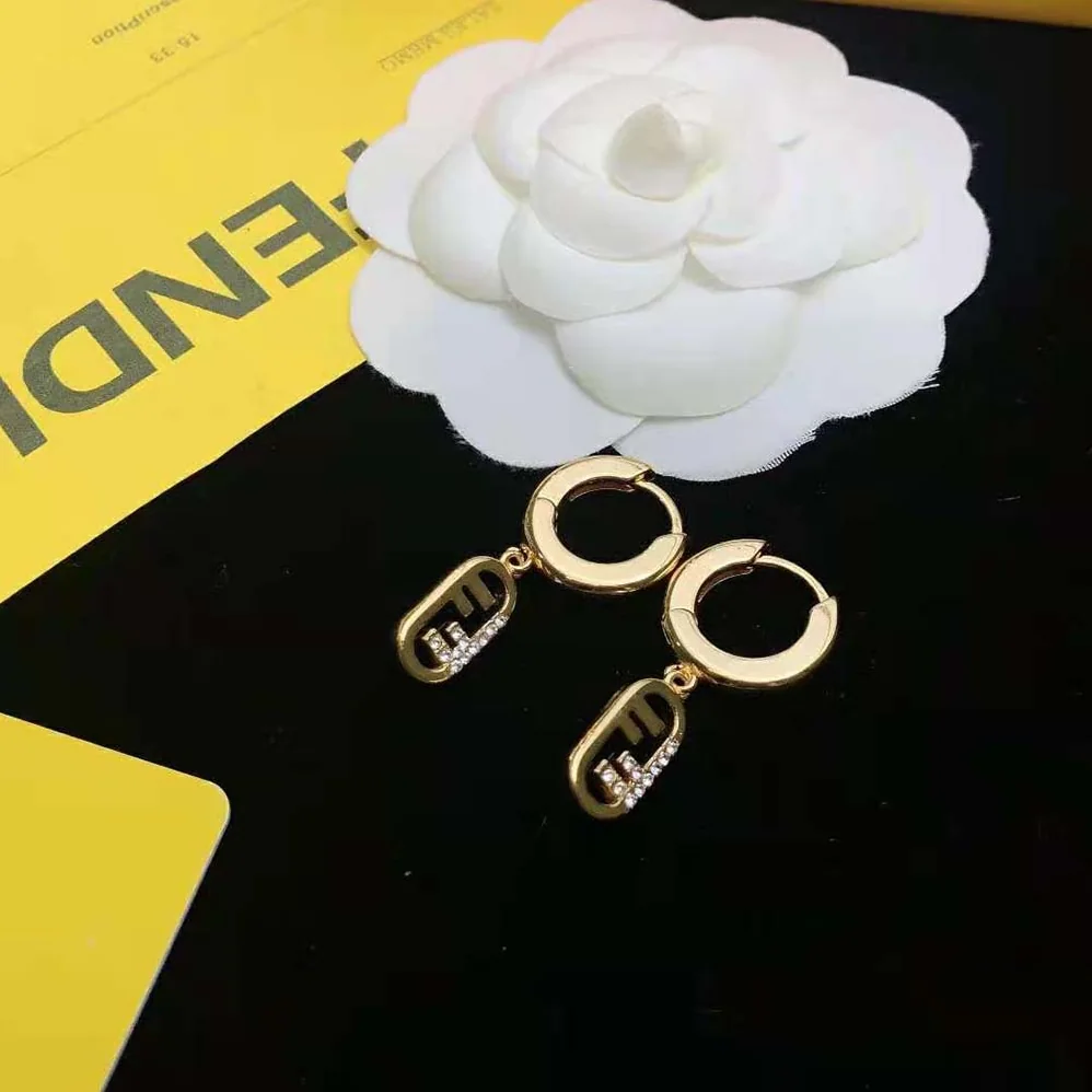 Fendi O Lock Earrings Gold for Women in Colored Earrings