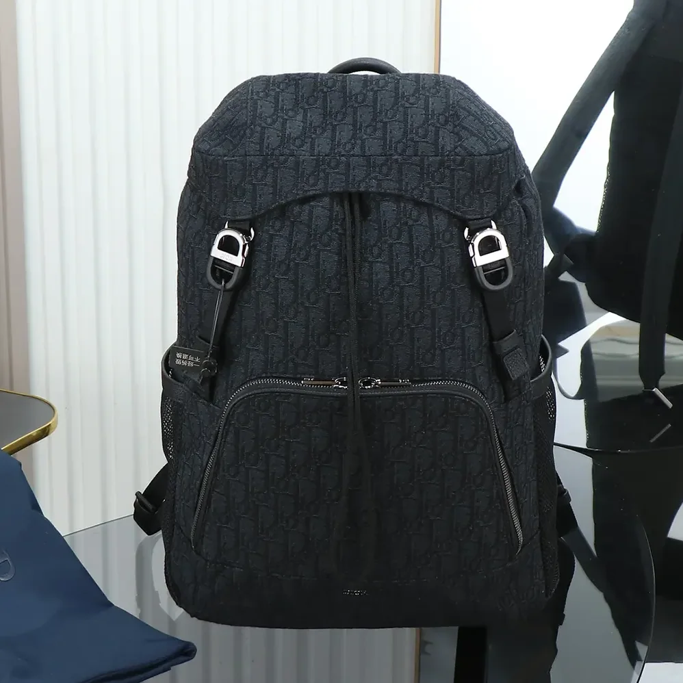 Dior Dior 8 Backpack with Flap Black Dior Oblique Jacquard for Men